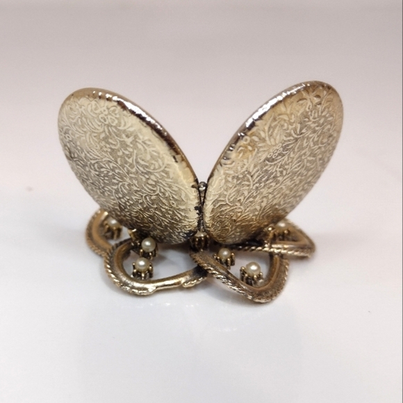 Melba Vintage Jeweled Miniature Double Picture Frame - Picture 3 of 10